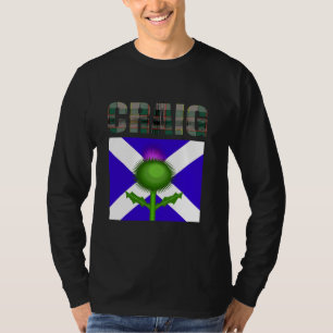 Camiseta Clan Craig Tartan Escocia Nombre De La Familia Sco