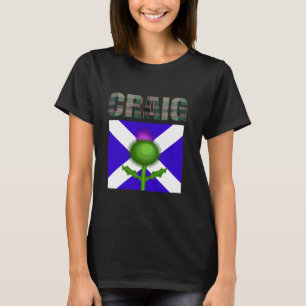 Camiseta Clan Craig Tartan Escocia Nombre De La Familia Sco