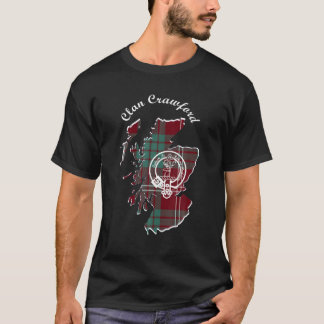 Camiseta Clan Crawford Apellido Apellido Escocia Tartán Cr