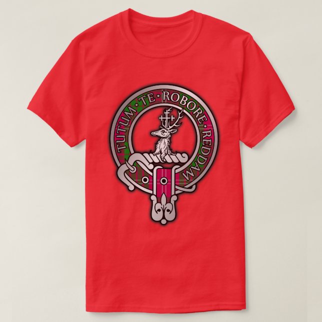 Camiseta Clan Crawford Escudo Tartan (Diseño del anverso)