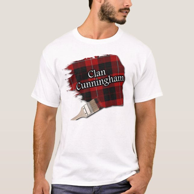 Camiseta Clan Cunningham Scottish Tartan Paint Shirt (Anverso)