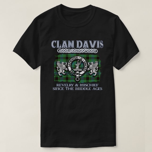 Camiseta Clan Davis escudo Clanes escoceses Apellido escocé (Diseño del anverso)