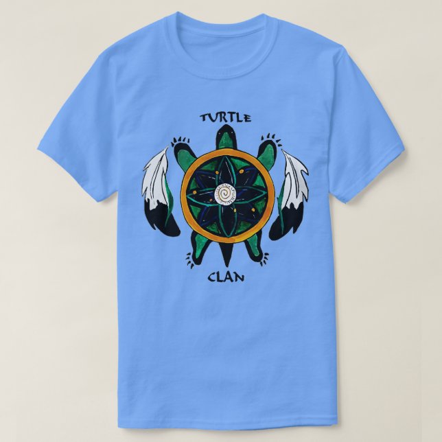 Camiseta clan de tortuga nativo americano (Diseño del anverso)