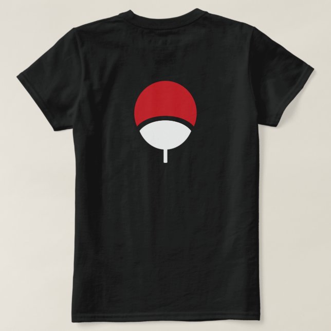Camiseta Clan de Uchiha de las mujeres (Reverso del diseño)