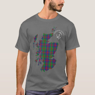Camiseta Clan Donnachaidh (Robertson) Tartan Map & Escudo T