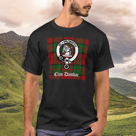 Camiseta Clan Dunbar Tartan & Escudo Badge