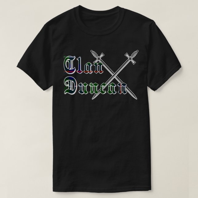 Camiseta Clan Duncan apellido Scottish Tartan (Diseño del anverso)