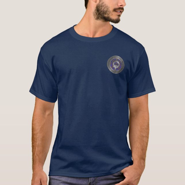 Camiseta Clan Eliott Escudo y Tartan Knot (Anverso)