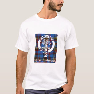 Camiseta Clan escocés Anderson Escudo y Tartán