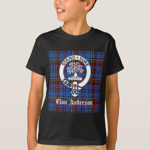 Camiseta Clan escocés Anderson Escudo y Tartán