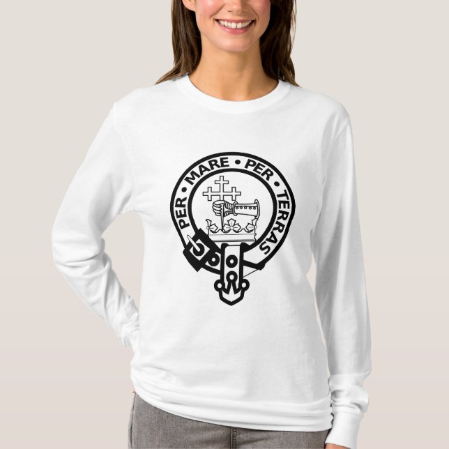 Camiseta Clan escocés Donald Tartán y Escudo (Anverso)