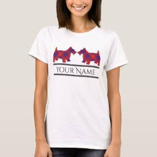 Camiseta Clan escocés Hamilton Tartan Scottie Dogs