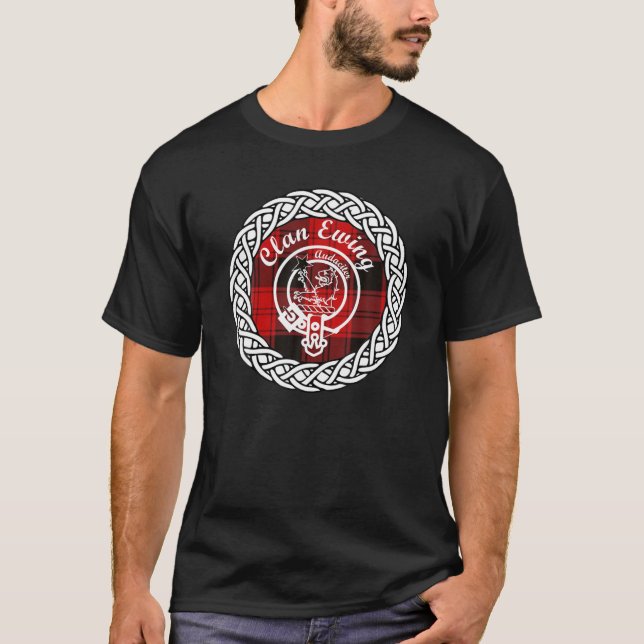 Camiseta Clan Ewing Apellido Apellido Scottish Tartán Escud (Anverso)