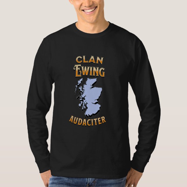 Camiseta Clan Ewing Scottish Motto Escudo (Anverso)