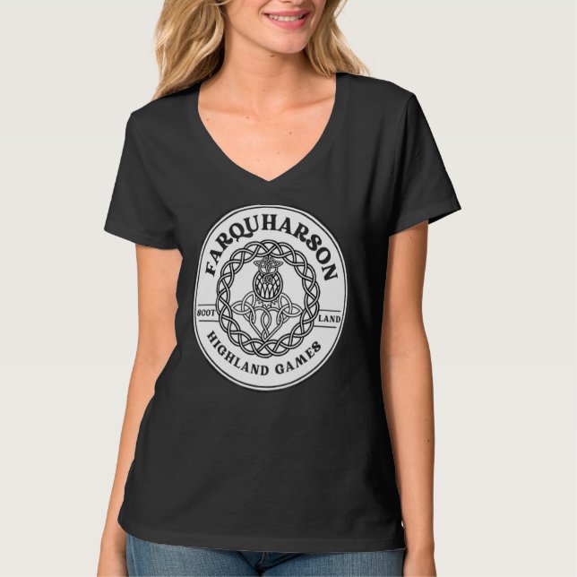 Camiseta Clan Farquharson Scottish Thistland Highland Games (Anverso)