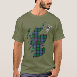 Camiseta Clan Fergusson Balquihidder Mapa y Escudo Tartán
