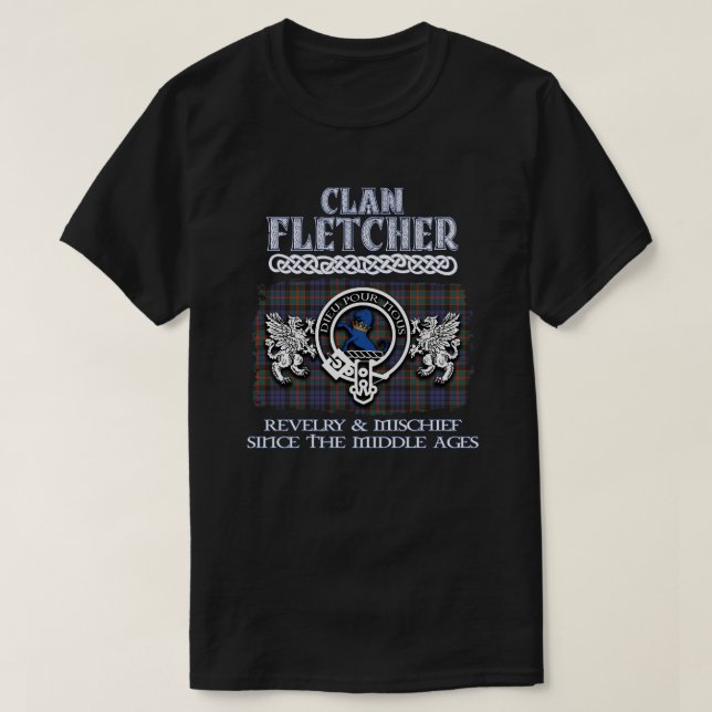 Camiseta Clan Fletcher escudo Clans Escoceses (Diseño del anverso)