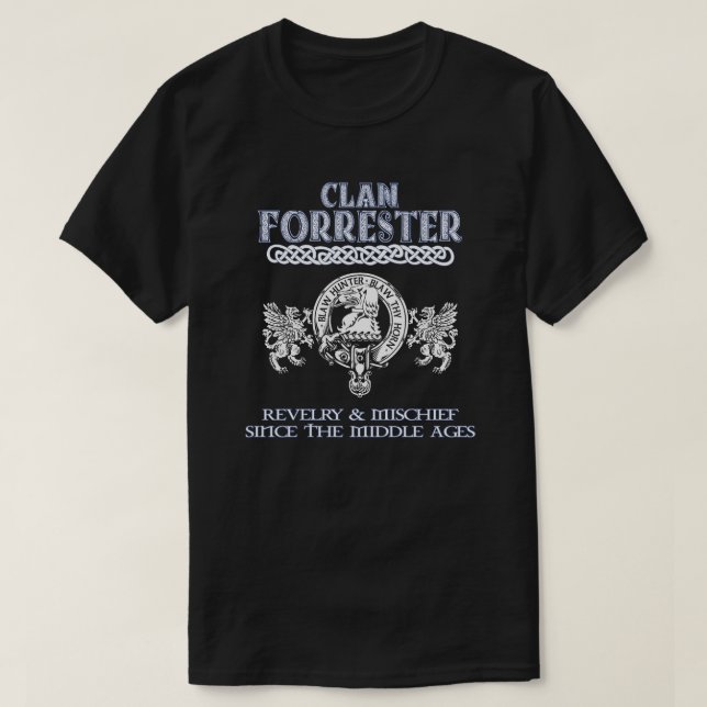 Camiseta Clan Forrester crest Scottish clans Scottish surna (Diseño del anverso)