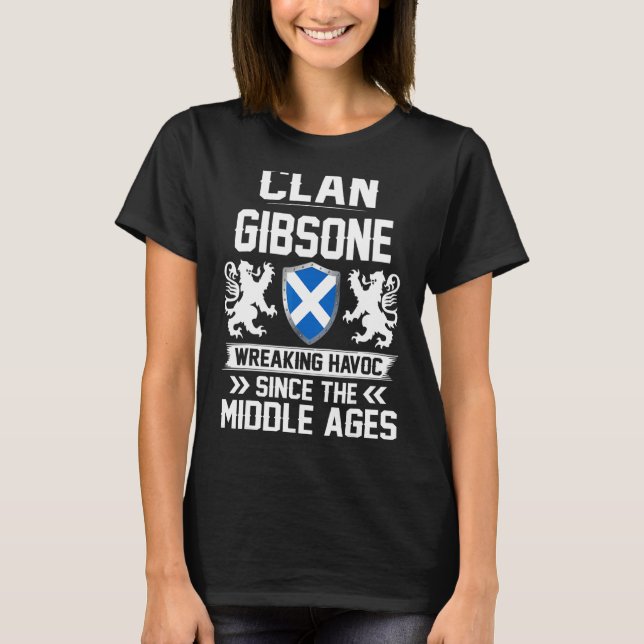 Camiseta Clan Gibsone Escocesa Clan Escocia Wreakin (Anverso)