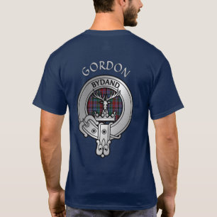 Camiseta Clan Gordon Escudo y Red Tartan T-Shirt