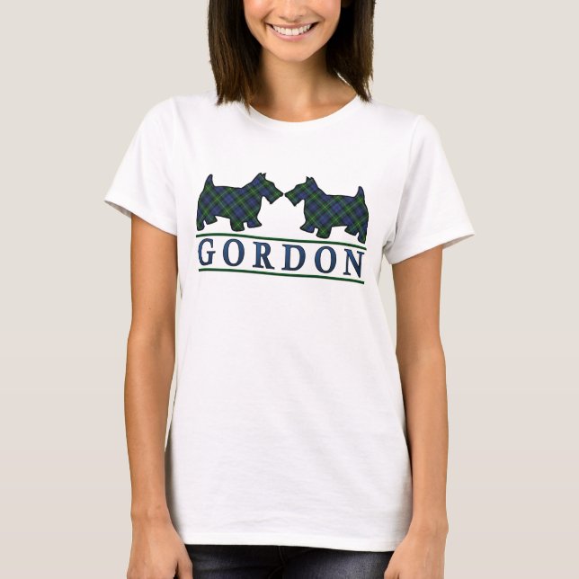 Camiseta Clan Gordon Tartan Scottie Dogs (Anverso)