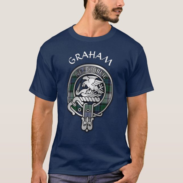 Camiseta Clan Graham Escudo y Vestir Tartán (Anverso)