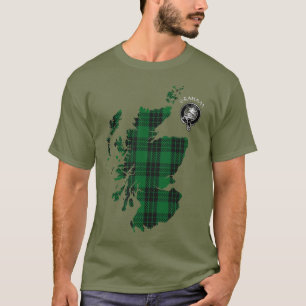 Camiseta Clan Graham Tartan Map & Escudo T-Shirt