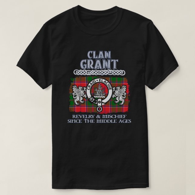 Camiseta Clan Grant escudo Clanes escoceses Apellido escocé (Diseño del anverso)