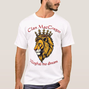 Camiseta Clan Gregor MacGregor Cabeza de León con diseño de