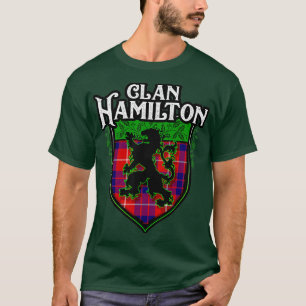 Camiseta Clan Hamilton Surname Scottish Tartan Lion Escudo