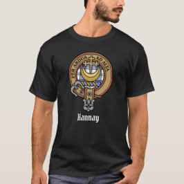 Camiseta Clan Hannay Escudo sobre Tartán