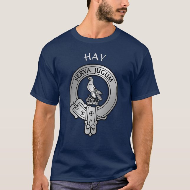 Camiseta Clan Hay Escudo y Tartán (Anverso)