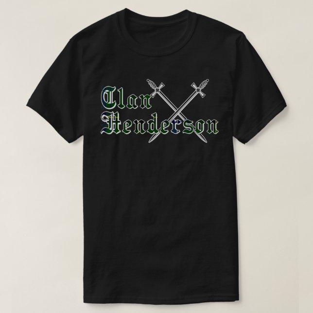 Camiseta Clan Henderson apellido Scottish Tartan (Diseño del anverso)