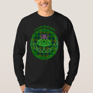 Camiseta Clan Holmes Scottish Tartán Celtic Thistle