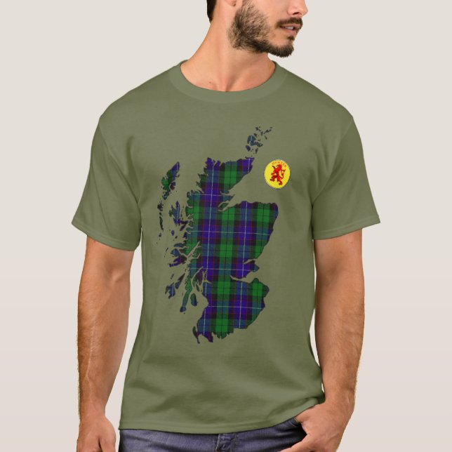 Camiseta Clan Hunter [EDIT] Tartán Map (Anverso)