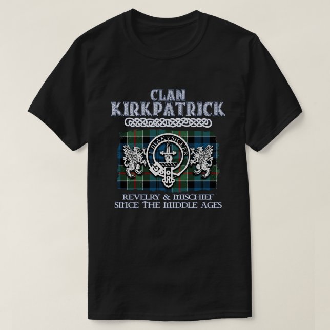 Camiseta Clan Kirkpatrick escudo Clanes escoceses (Diseño del anverso)