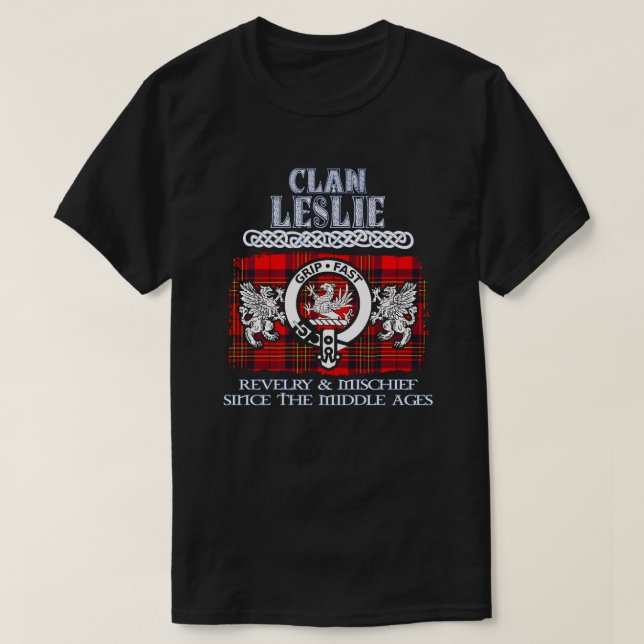 Camiseta Clan Leslie escudo Clanes escoceses Apellido escoc (Diseño del anverso)