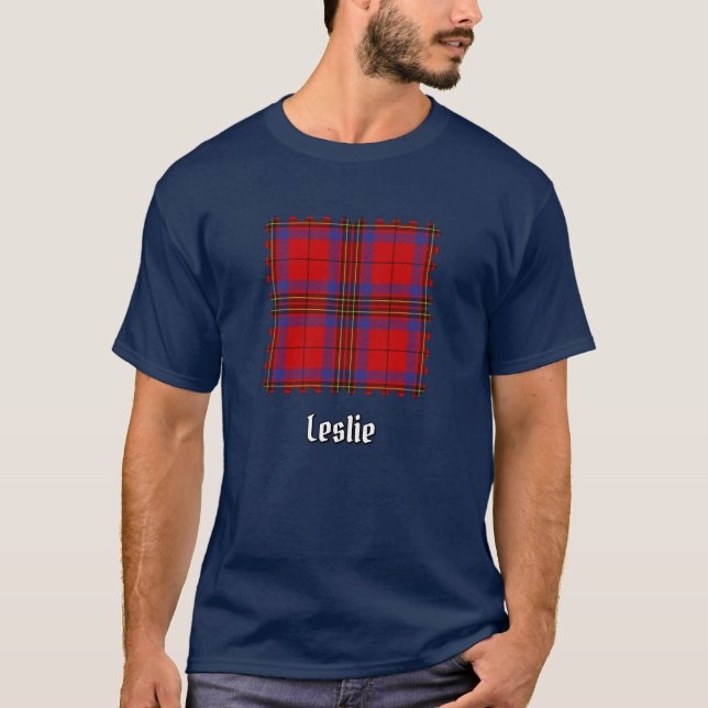 Camiseta Clan Leslie Red Tartan (Anverso)