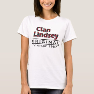 Camiseta Clan Lindsey Vintage Personalizar Your Biryear