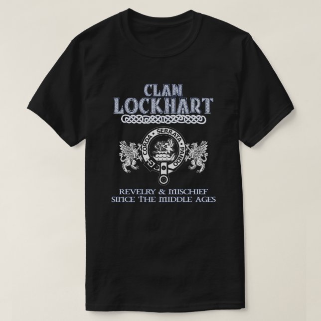 Camiseta Clan Lockhart escudo Clans Escoceses (Diseño del anverso)