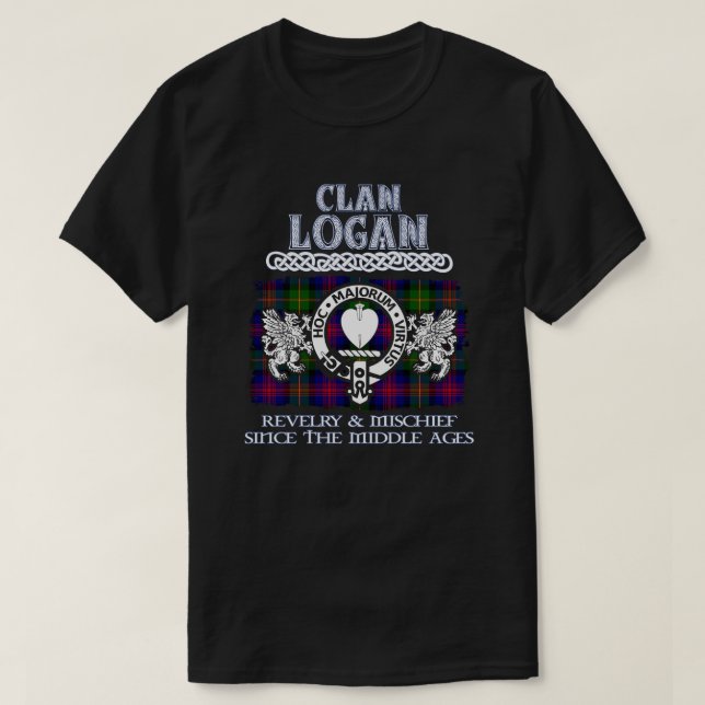 Camiseta Clan Logan escudo Clans Escocia Apellido escocés (Diseño del anverso)