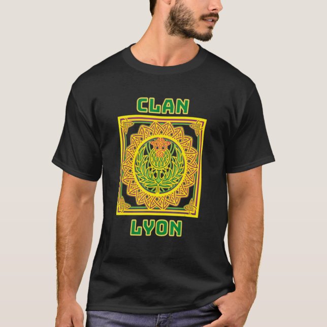 Camiseta Clan Lyon Scottish Celtic Thistle (Anverso)