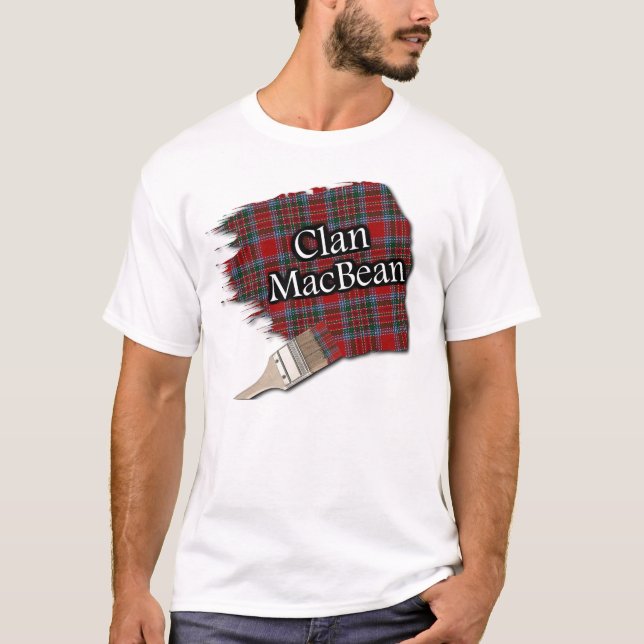 Camiseta Clan MacBean Scottish Tartan Paint Shirt (Anverso)