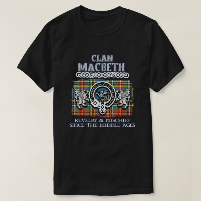 Camiseta Clan MacBeth escudo Clans escoceses Apellido escoc (Diseño del anverso)