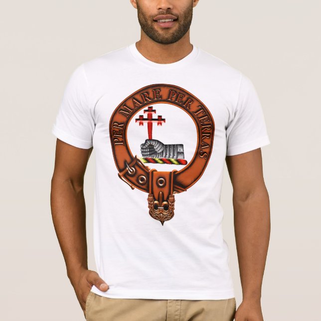 Camiseta Clan MacDonald del escudo y de Targe de la familia (Anverso)