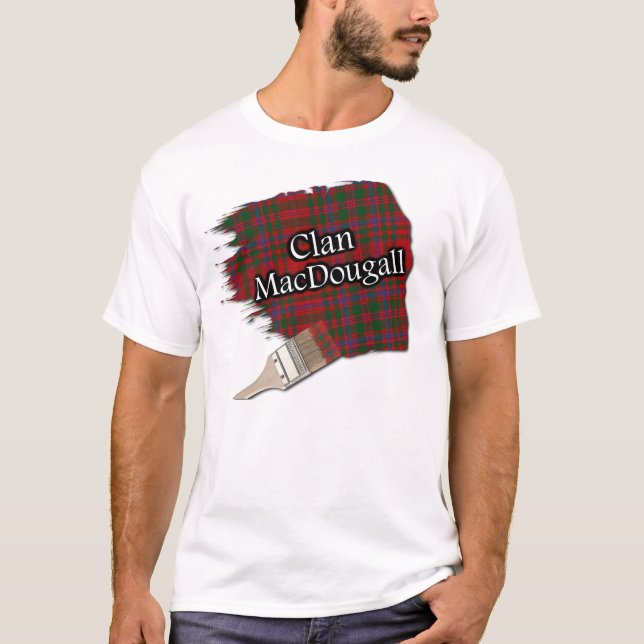 Camiseta Clan MacDougall Scottish Tartan Paint Shirt (Anverso)
