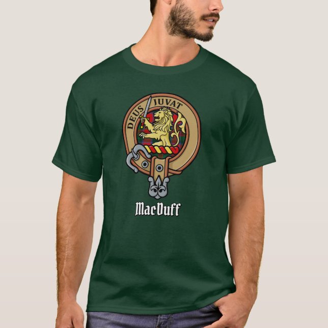 Camiseta Clan MacDuff Escudo sobre Tartán (Anverso)