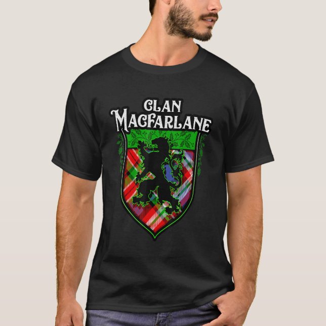 Camiseta Clan Macfarlane Apellido Escocia Tartán Leon Rampa (Anverso)