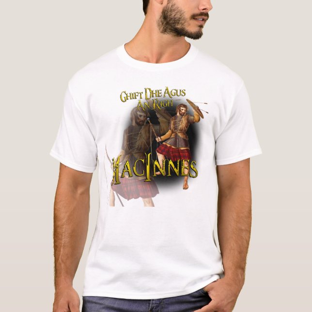 Camiseta Clan MacInnes Ghift Dhe Agus un Righ (Anverso)