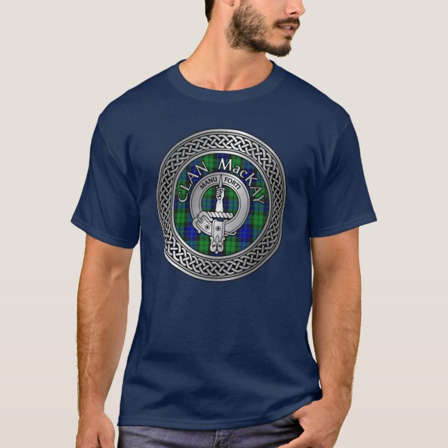 Camiseta Clan MacKay Escudo & Tartan Knot T-Shirt (Anverso)
